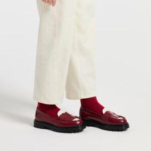 Girl leather moccasins
