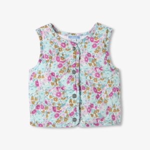 Baby girl Liberty print sleeveless jacket