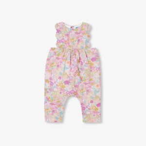 Baby girl quilted jumpsuit in Liberty fabric