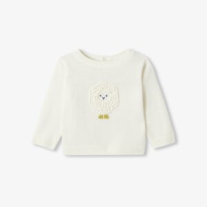 Baby sheep embroidered knit jumper