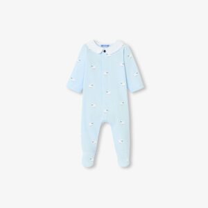 Baby boy fleece pyjamas with sheep motif