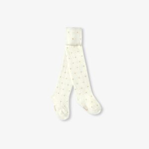 Baby girl golden polka dot tights