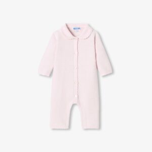 Baby girl garter stitch jumpsuit